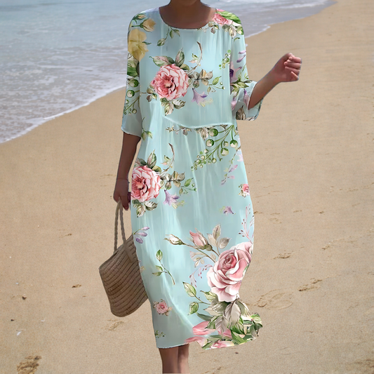 Joséphine | Robe Midi Fleurie