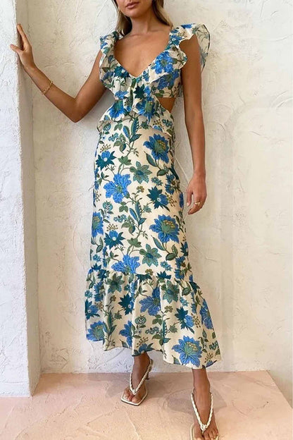 Ariella | Robe Fleurie avec Volants
