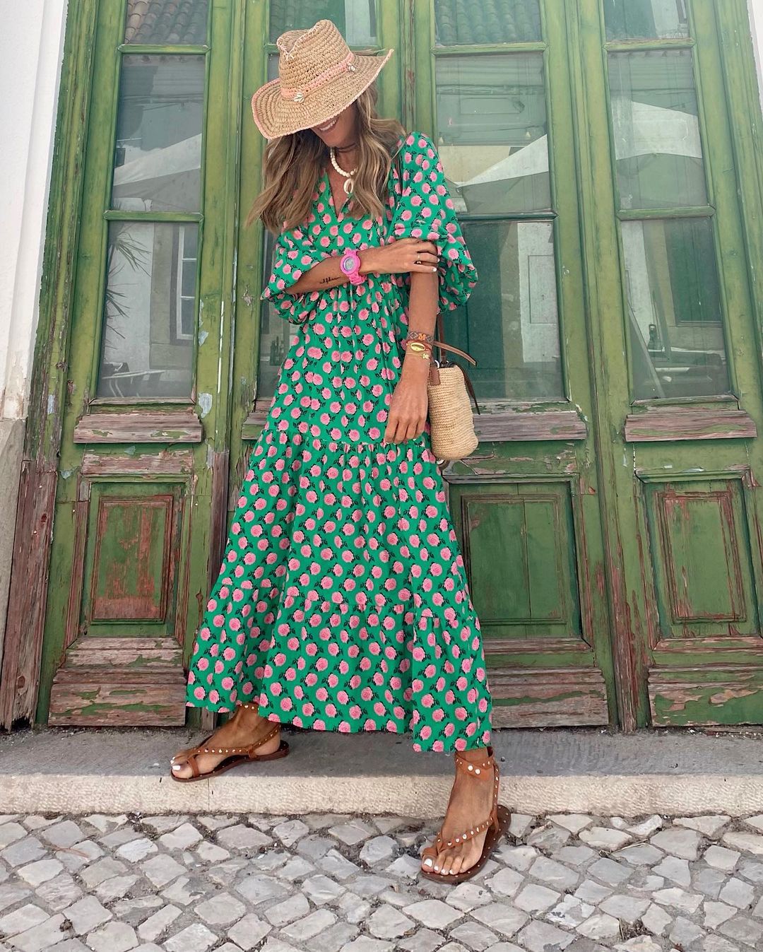 Viola - Élégant et intemporel Maxikleid