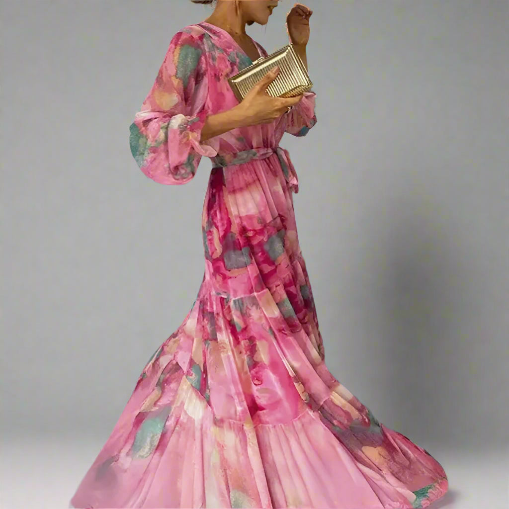 Gertrude | Robe d'Été à Motif Floral et Silhouette Ajustable