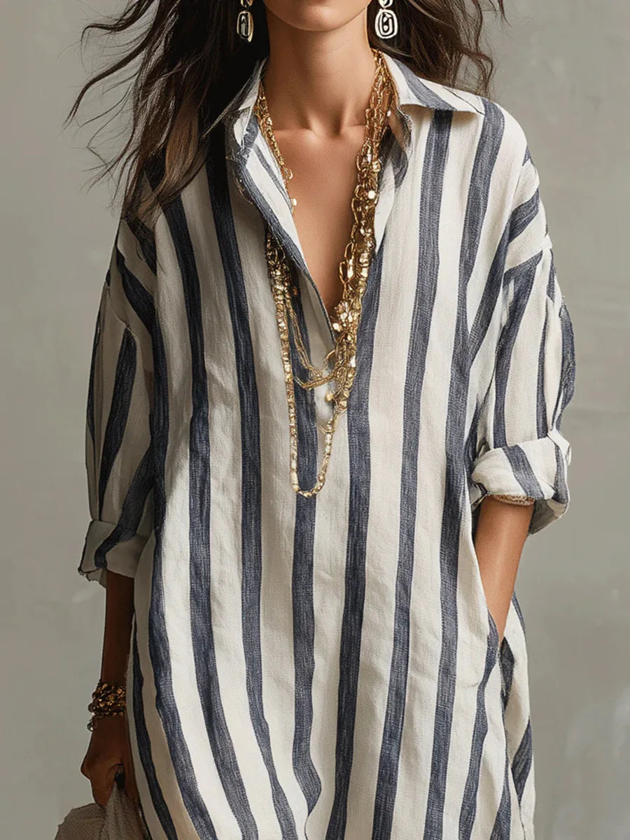 Pepa | Robe chemise longue
