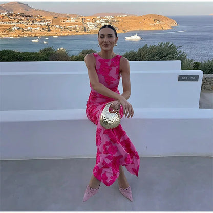 Iris | Robe de Soirée Ajustée en Tulle Floral