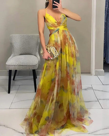 Giselle™ | Robe Maxi Envoûtante avec Imprimé Floral