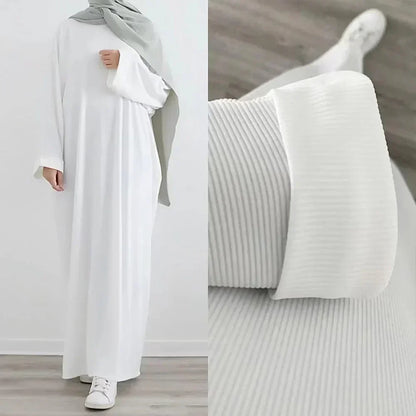 Ariane - Élégante Abaya en Tricot avec Ceinture et Poches Latérales