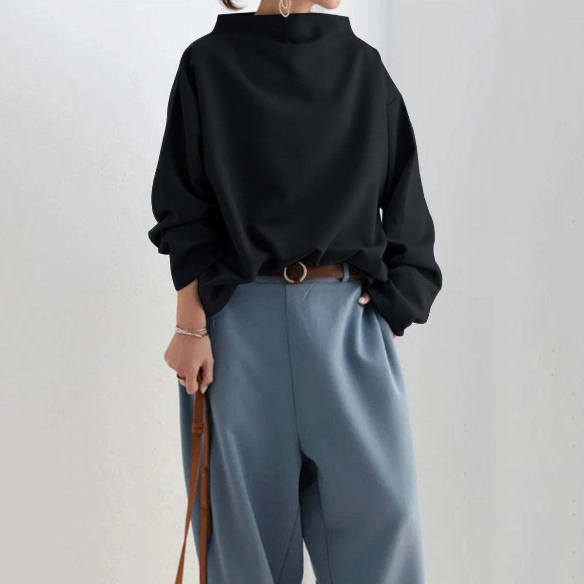 Wanda | Haut en Tricot Doux à Col Montant