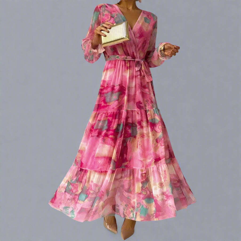 Gertrude | Robe d'Été à Motif Floral et Silhouette Ajustable