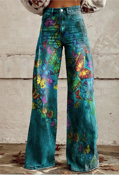 Azly - Pantalon fleuri décontracté et élégant