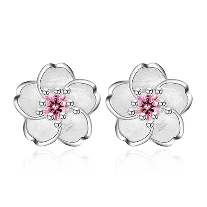 Boucles d'oreilles en fleur de zircon