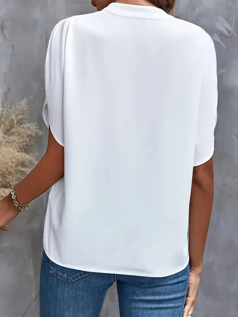 DELIA | BLOUSE SOUPLE ÉLÉGANTE AVEC ENCOLURE EN V