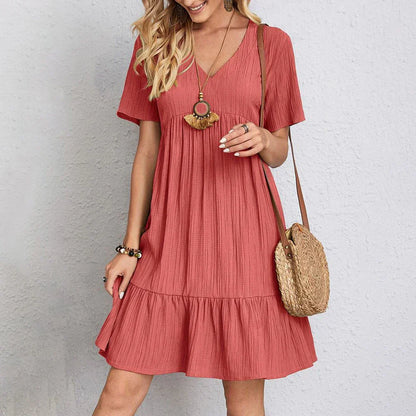 Hadley - Robe Mini de Coupe Boho Chic avec Volants