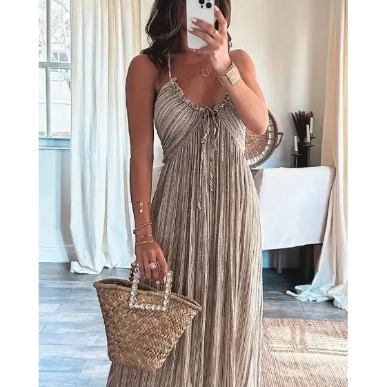 Renly - Robe longue sans manches en ligne A