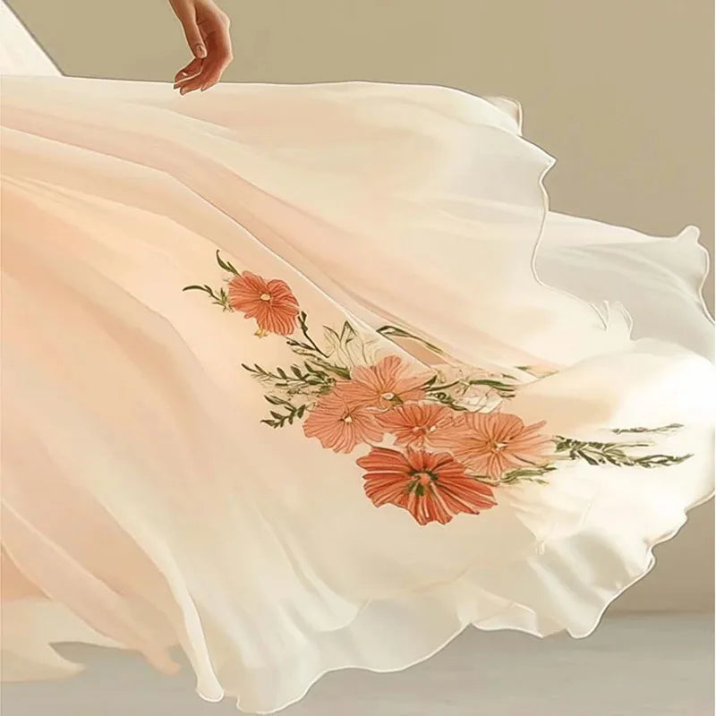 Amelia | Robe de Soirée Élégante avec Taille Haute et Décolleté en V