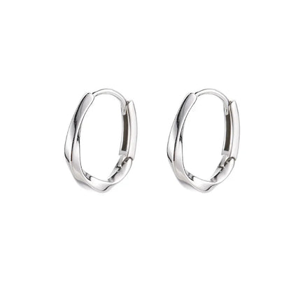 Boucles d'oreilles rondes en argent sterling incrustées