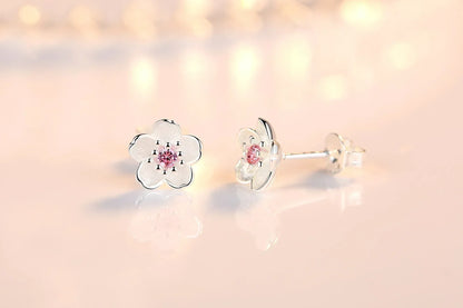 Boucles d'oreilles en fleur de zircon