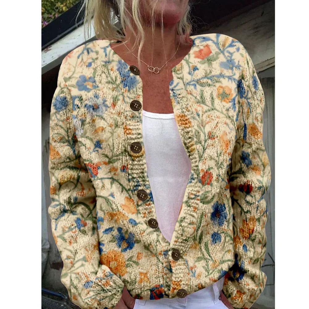 Ophelia | Cardigan chic avec imprimé