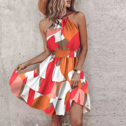 Marlowe - Robe Midi Bohème Colorée avec Décolleté en V