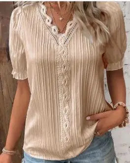 Mélissa | Blouse Élégante avec Détails Délicats