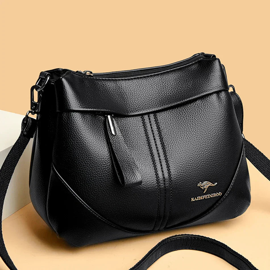 Sac à Bandoulière en Cuir Souple Savine
