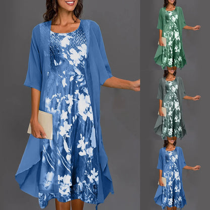 Aria™ - Ensemble de Deux Pièces avec Imprimé Floral Élégant