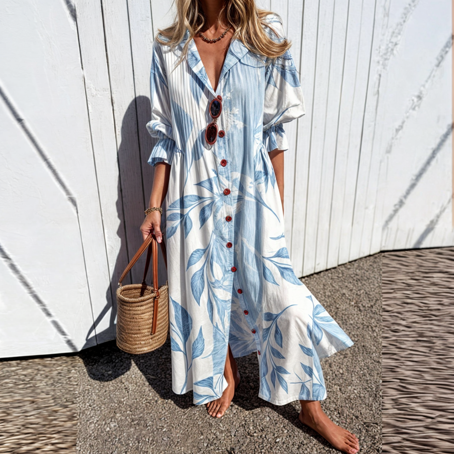 Noelia – Robe-chemise avec imprimé floral vif