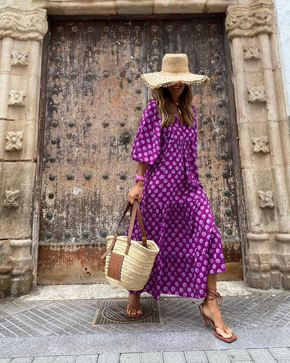 Viola - Élégant et intemporel Maxikleid