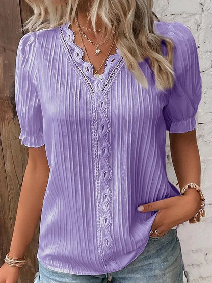Mélissa | Blouse Élégante avec Détails Délicats