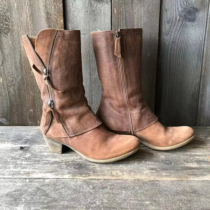 Elvira - Bottes en Cuir Résistant