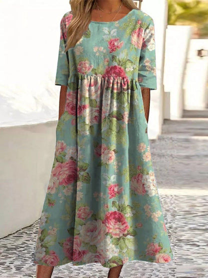 Wendy™ | Robe Midi Décontractée Brodée