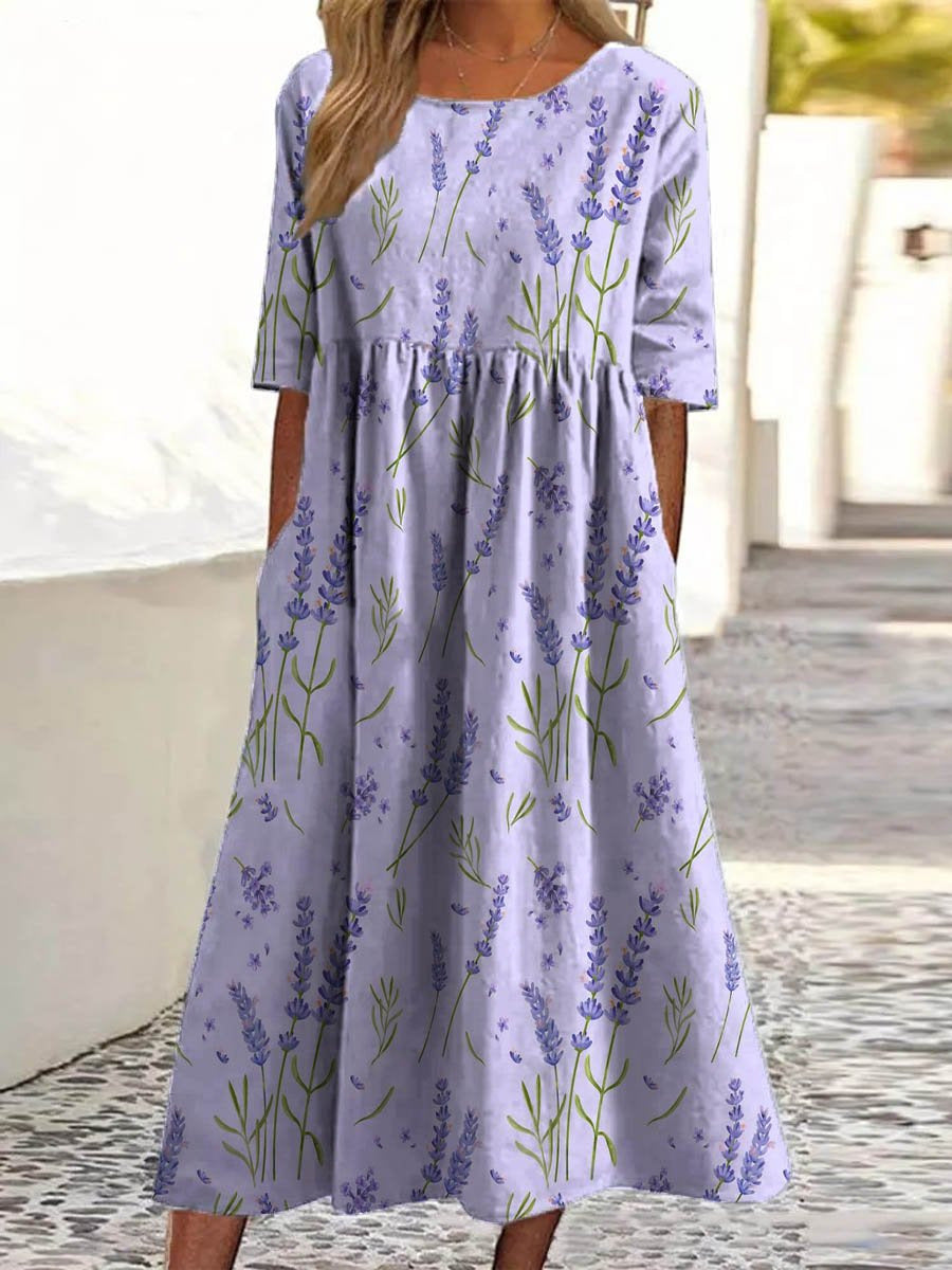 Wendy™ | Robe Midi Décontractée Brodée