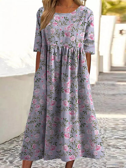 Wendy™ | Robe Midi Décontractée Brodée