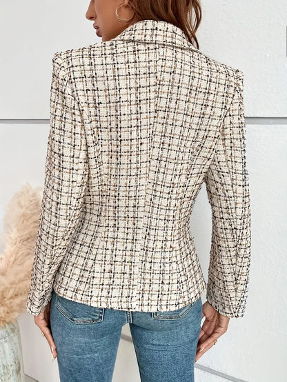 Jalu™ | Blazer croisé avec motif à carreaux