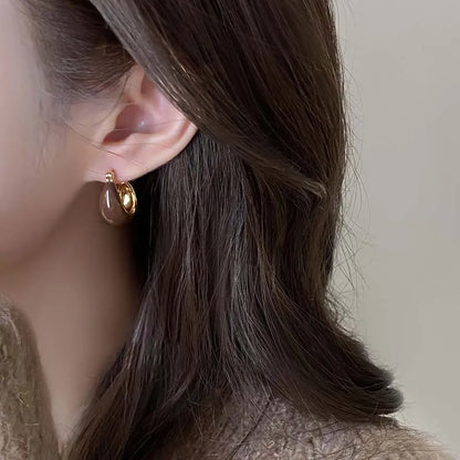 Boucles d'oreilles créoles vintage en forme de U