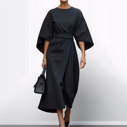 Robe Longue Élégante Manches Chauve-Souris