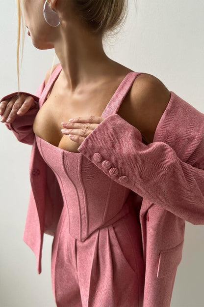 Grace | Ensemble de Trois Pièces avec Blazer Croisé