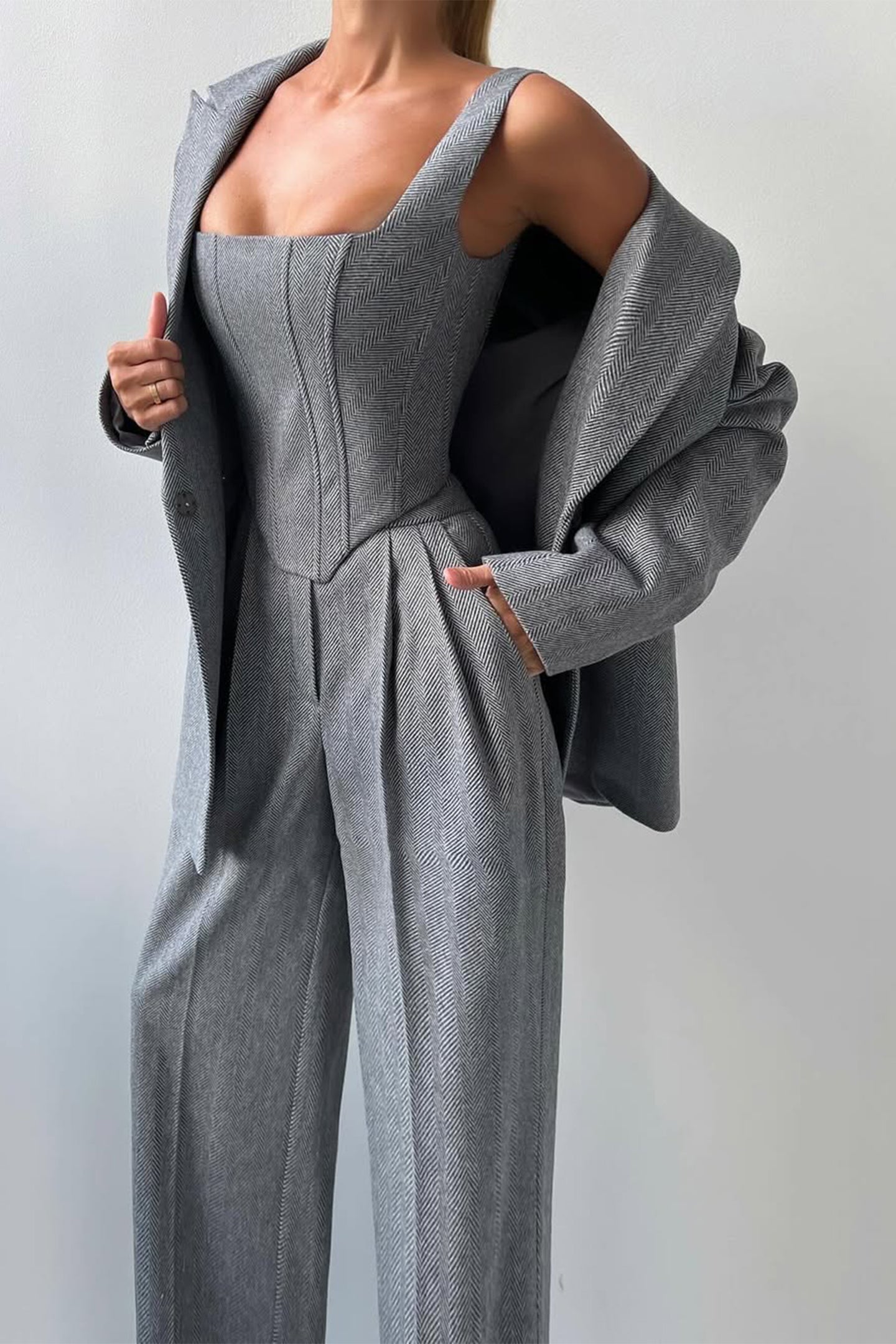 Grace | Ensemble de Trois Pièces avec Blazer Croisé