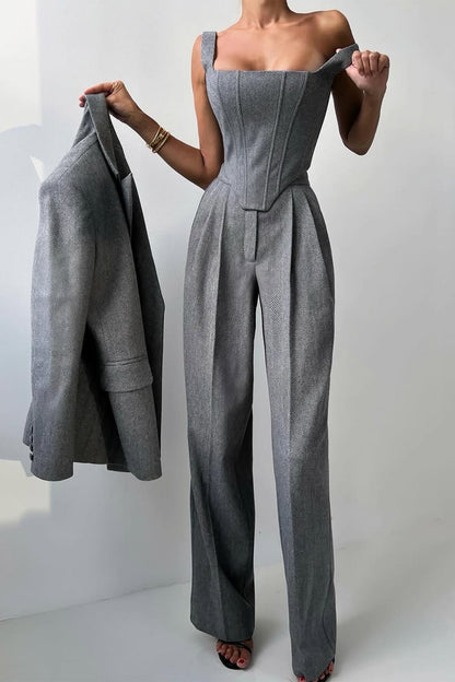 Grace | Ensemble de Trois Pièces avec Blazer Croisé