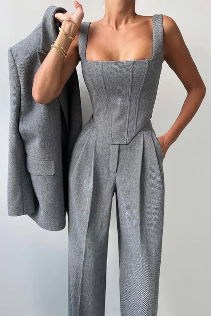Grace | Ensemble de Trois Pièces avec Blazer Croisé