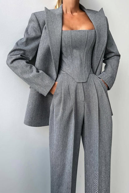 Grace | Ensemble de Trois Pièces avec Blazer Croisé