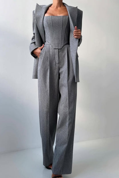 Grace | Ensemble de Trois Pièces avec Blazer Croisé