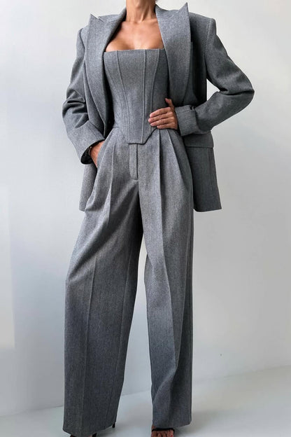 Grace | Ensemble de Trois Pièces avec Blazer Croisé