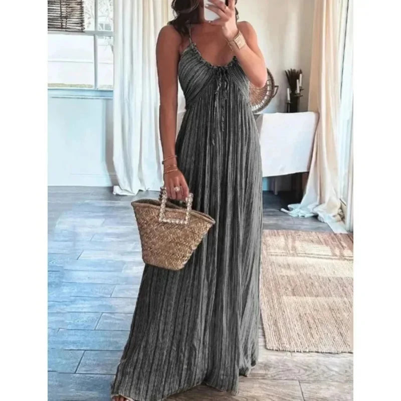 Renly - Robe longue sans manches en ligne A
