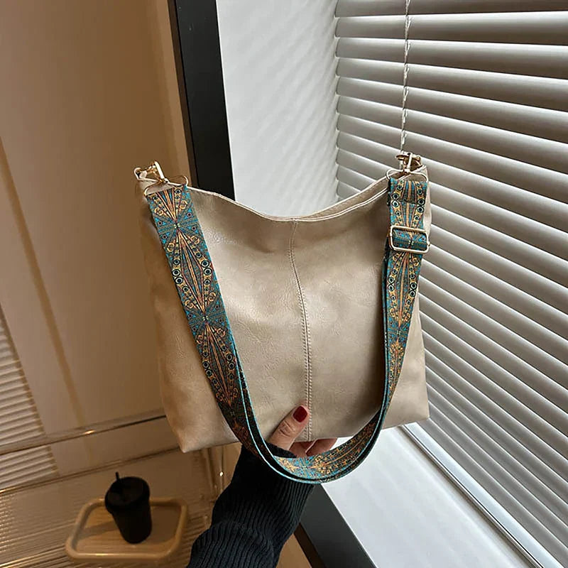Embjørg | Sac à Bandoulière Classique avec Bandoulière Réglable à Motif
