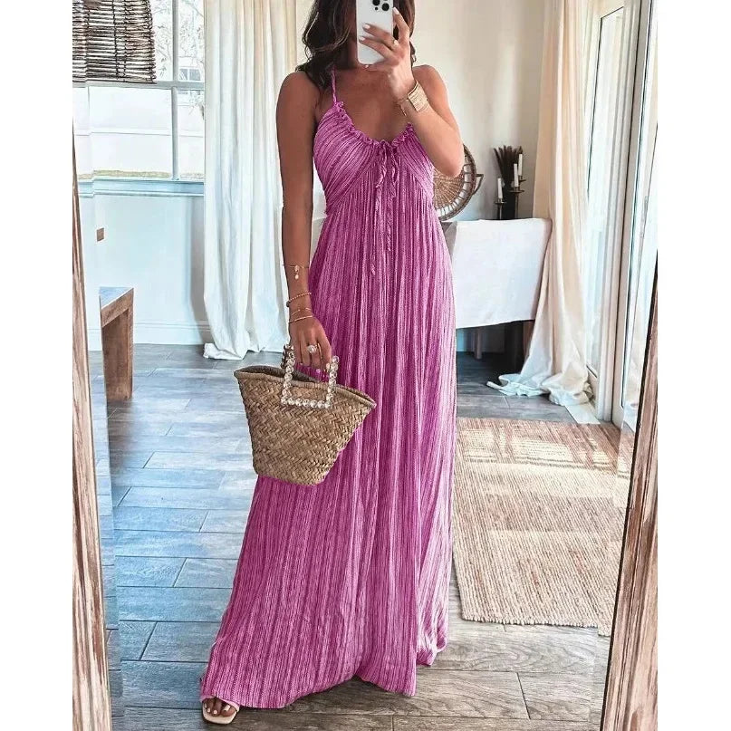 Renly - Robe longue sans manches en ligne A