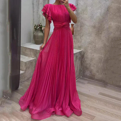 Robe de Soirée Plissée Élégante - Haute Couture Intemporelle