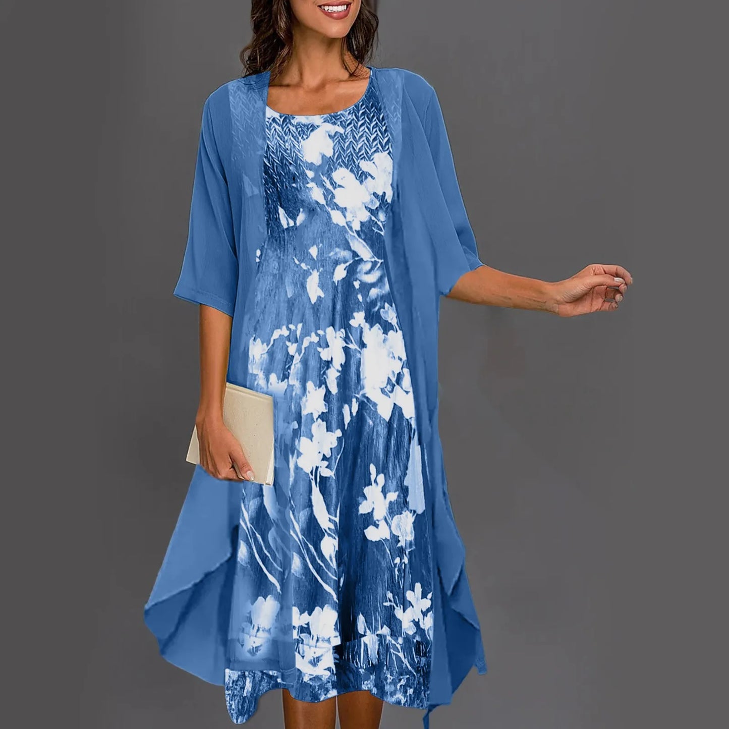 Aria™ - Ensemble de Deux Pièces avec Imprimé Floral Élégant