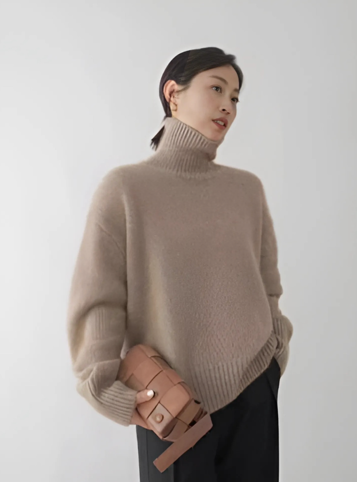 Lisette | Pull col montant en cachemire