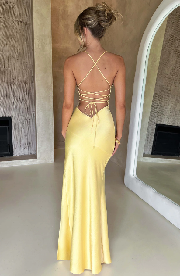 Seraphina - Robe Maxi avec Fente Haute sur la Cuisse