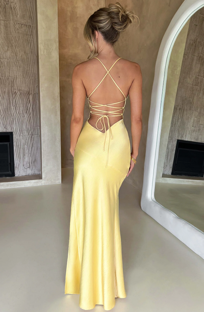 Seraphina - Robe Maxi avec Fente Haute sur la Cuisse