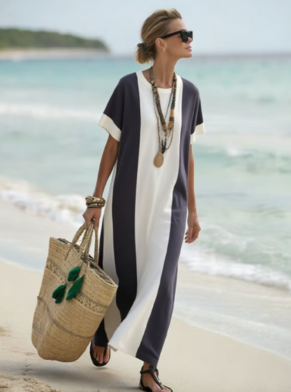 Robe de plage longue en lin