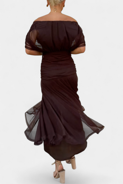 VIVIAN | ROBE LONGUE À FLEURS AVEC ENCOLURE EN V